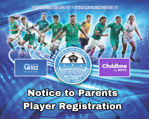 Notice to Parents - Player Registration